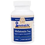 NutraLife, Мелатонин, 5 мг, 90 легко разжевываемых таблеток  NutraLife, Мелатонин, 5 мг, 90 легко разжевываемых таб.