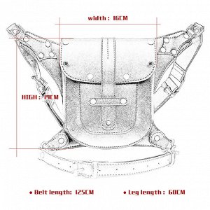 Женская поясная сумка в стиле стимпанк