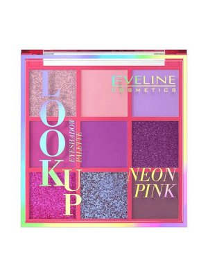 EVELINE LOOK UP Тени для век (№1-9) NEON PINK 10г (*2*12)