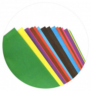 Цветная бумага, формат 195х270 мм, 16 листов, мягкий переплёт (2 скобы).