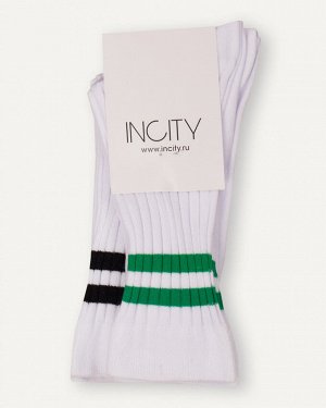 Набор: носки 2 пары жен. (002133) бело-зеленый