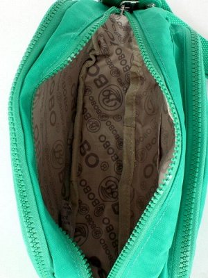 Сумка женская текстиль BoBo-8207,  3отд,  1внеш карм,  плечевой ремень,  зеленый 255301