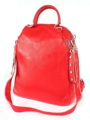 Рюкзак жен натуральная кожа RM-8168,  1 отд,  3внеш,  2внут/карм,  красный 255213