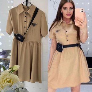 Платье летнее повседневное оверсайз рубашечного кроя