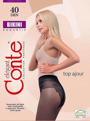 CON-Bikini 40/4 Колготки CONTE ажур трусики