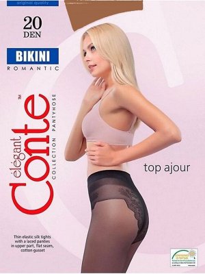 CON-Bikini 20/3 Колготки CONTE ажур трусики