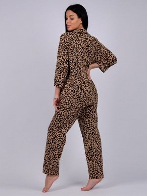 МАЛН-29712 Пижама Люкс леопард, трикотаж