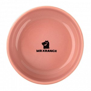 Миска Mr.Kranch для собак и кошек из фарфора "Тропики", 350мл, розовая
