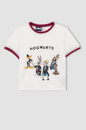Приталенная футболка с коротким рукавом Warner Bros. 100th Anniversary для девочек