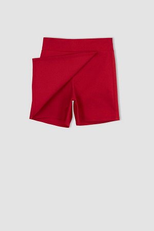 Девочки, красные шорты, юбка, носки, комплект из 2 предметов
