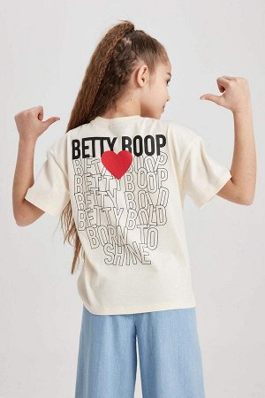 Футболка с короткими рукавами Betty Boop Relax Fit для девочек