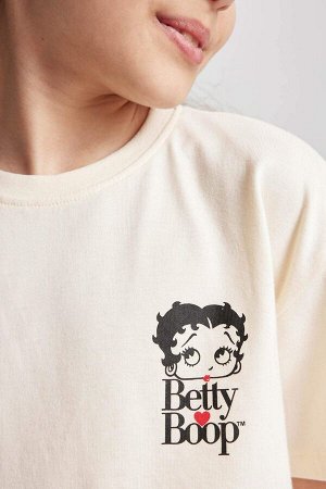 Футболка с короткими рукавами Betty Boop Relax Fit для девочек