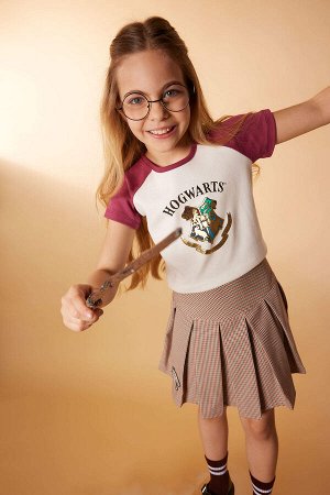 Приталенная футболка с коротким рукавом для девочек Harry Potter