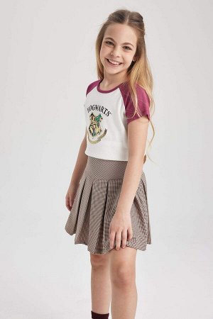 Приталенная футболка с коротким рукавом для девочек Harry Potter