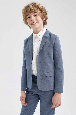 Пиджак для мальчика с имитацией льна