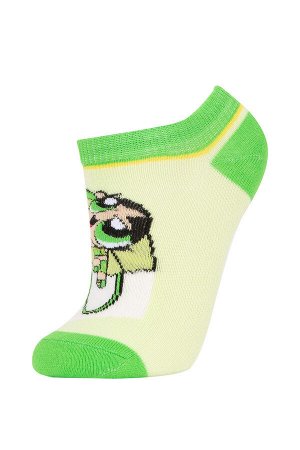 Комплект из 3 хлопковых носков для девочек с лицензией PowerPuff для девочек