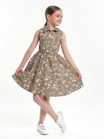 Платье (122-146см) UD 7686(1)хаки цветы