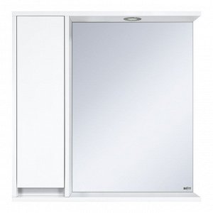 Зеркало-шкаф "Алиса 75" левое с 1 шкафчиком, белое 71,5 х 16 х 72 см