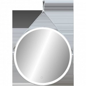 Зеркало Uperwood Round LED, d=80 см, подсветка, сенсорный выключатель, белый ремень