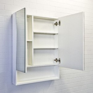 Зеркало-шкаф Comforty «Никосия-60», белый глянец