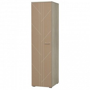Шкаф для одежды «Лаванда 3», 500?607?2000 мм, цвет бетон пайн белый / ПВХ софт латте