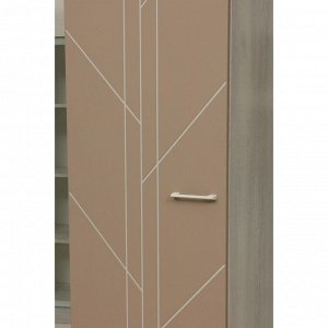 Шкаф для одежды «Лаванда 3», 500?607?2000 мм, цвет бетон пайн белый / ПВХ софт латте