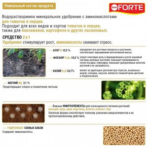 Bona Forte Удобрение водорастворимое Для томатов, перцев пакет 100 гр