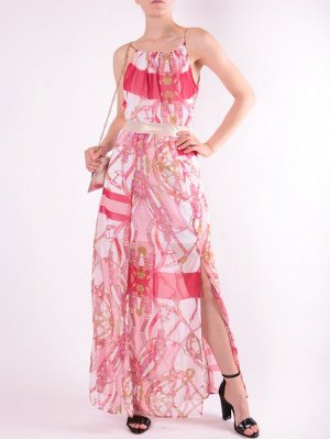 Платье Lining:100%Polyester Decoration:92%Polyester-8%Elastane Main part:100%Polyester / синий, коралловый