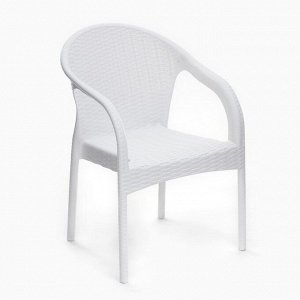 Кресло садовое "Ротанг" 64 х 58,5 х 84 см, белое