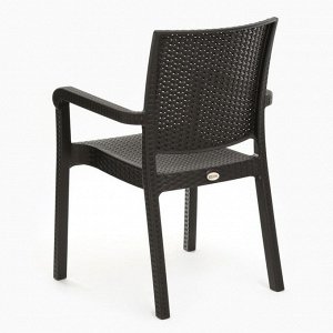 Кресло садовое "Ротанг" 57,5 х 58 х 86,5 см, коричневое