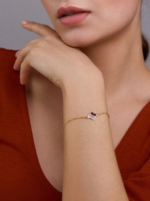 Тонкий изящный браслет из вишнёвого янтаря «Монако». Янтарь®