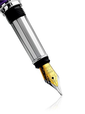 Перьевая ручка из стабилизированного дерева и натурального янтаря