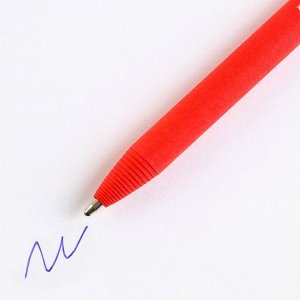 Эко-ручка шариковая в открытке «С Днём Учителя», синяя паста