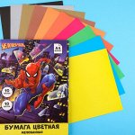 Бумага цветная мелованная «Человек-паук», А4, 10 листов, 10 цветов, Человек-паук 9508678
