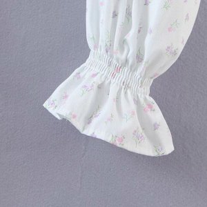 Женская укороченная блуза с рукавами буфами