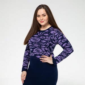 Платье, вязаное полотно, лиловый, Фиолетовый