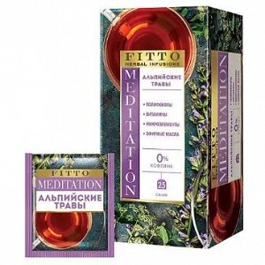 «Fitto», чай травяной Meditation Альпийские травы, 25 пакетиков, 37 г