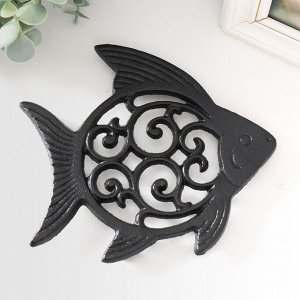 Сувенир чугун подставка "Рыбка в узорах" 19х16,5 см