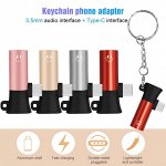 Адаптер переходник 2 in 1 Type-C to 3.5mm Jack и Type-C