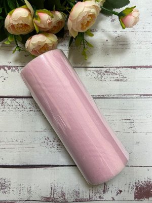 Фатин мелкий 15 см*22 метра цвет нежно-розовый