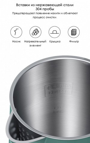 Электрический чайник Xiaomi Viomi Kettle Steel FAST 1800W