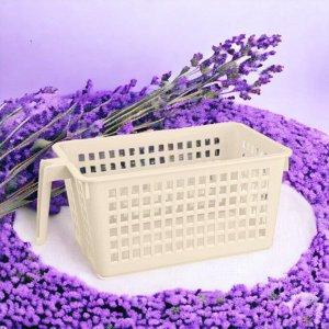 КОРЗИНКА ДЛЯ ХРАНЕНИЯ УНИВЕРСАЛЬНАЯ С РУЧКОЙ 280х160х120 ММ, 3,5Л(бежевый)