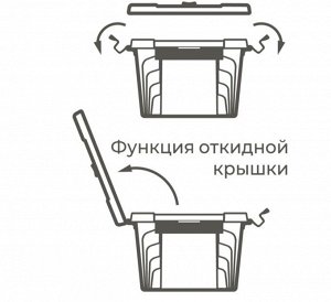 EcoNOVA ЯЩИК УНИВЕРСАЛЬНЫЙ С ЗАМКАМИ И ВСТАВКОЙ- ОРГАНАЙЗЕРОМ &quot;GRAND BOX&quot;, 290х190х180ММ, 6,65Л (Коричневый)