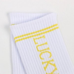 Носки детские, цвет белый/lucky, размер 18