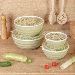 МИСКА для продуктов С КРЫШКОЙ С ДЕКОРОМ WAVE 0,85Л