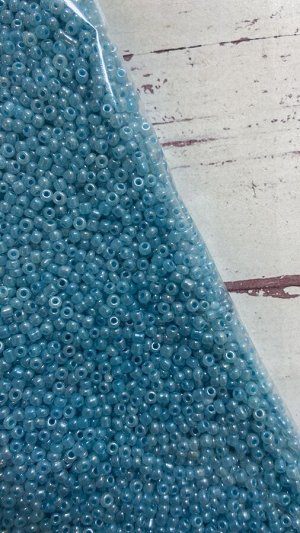 Бисер китайский 12/0 450 грамм светло-голубой перламутр