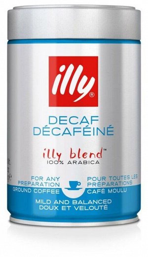 Кофе ILLY Декаф молотый, 250г