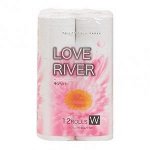 IDESHIGYO Туалетная бумага двухслойная &quot;LOVE RIVER&quot;, двухслойная, белая, 27.5 м, 12 рулонов