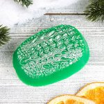 Фигурное мыло &quot;Шкура дракона&quot; темно-зеленое, 90гр