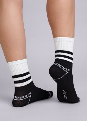 Носки. Цвет: чёрный/белый
